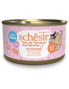 SCHESIR BABY FILETES POLLO CON SALMÓN EN CALDO PARA GATITOS (12 UNIDADES) - 12 X 70 GR 12 X 70 GR - 2