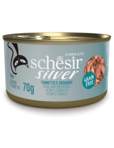 SCHESIR SILVER FILETES ATÚN Y CABALLA EN CALDO PARA GATOS (12 UNIDADES) - 12 X 70 GR 12 X 70 GR - 2