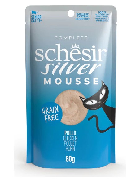 SCHESIR SILVER MOUSSE POLLO PARA GATOS (12 UNIDADES) - 12 X 80 GR 12 X 80 GR - 2
