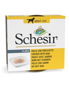 SCHESIR POLLO Y JAMÓN EN GELATINA PARA PERROS (10 UNIDADES) - 10 X 150 GR 10 X 150 GR - 2