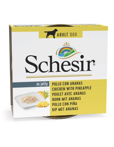 SCHESIR POLLO Y PIÑA EN GELATINA PARA PERROS (10 UNIDADES) - 10 X 150 GR 10 X 150 GR - 2