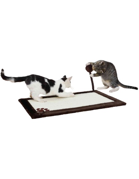 TRIXIE ALFOMBRILLA RASCADORA POMPÓN MARRÓN OSCURO 70 X 45 CM - 2