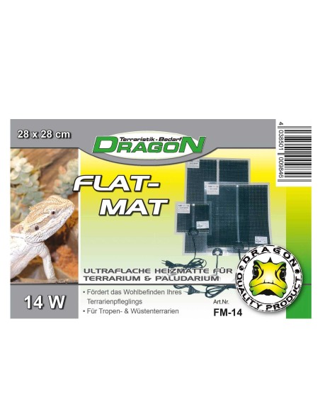 DRAGON TERRARISTIK MANTA CALEFACTORA EXTRAPLANA 5W (14X15CM) 14W (28X28CM) 20W (28X42CM) 28W (28X53CM) 45W (28X80CM) - 2