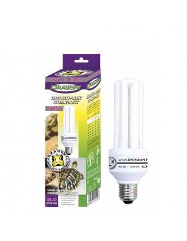 DRAGON TERRARISTIK BOMBILLA UVA+UVB DRAGO-LUX COMPACT ECO-ENERGÉTICA 3.0 - 13W 6.0 - 13W 3.0 - 26W 12.0 - 13W 6.0 - 26W 12 - 6
