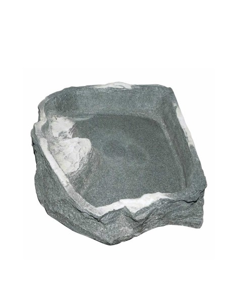 DRAGON TERRARISTIK CUENCO EN ROCA MINI CON ESPONJA (10 ML APROX.) SAND STONE SAND STONE SAND STONE GRANITO ROCK GRANITO RO - 2