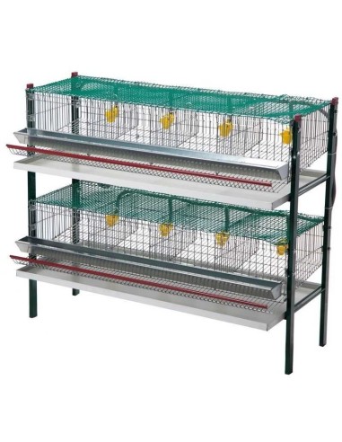 COPELE BATERÍA DE JAULAS PARA CODORNICES 8 DEPARTAMENTOS 