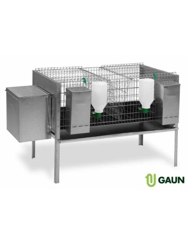 GAUN JAULA CONEJOS EUROPA 1 NIDO Y 1 DEPARTAMENTO - 2