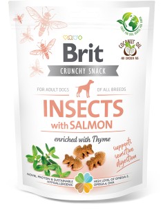 BRIT CARE DOG CRUNCHY CRACKER INSECT SALMON THYME - 200 GR 200 GR - 2
