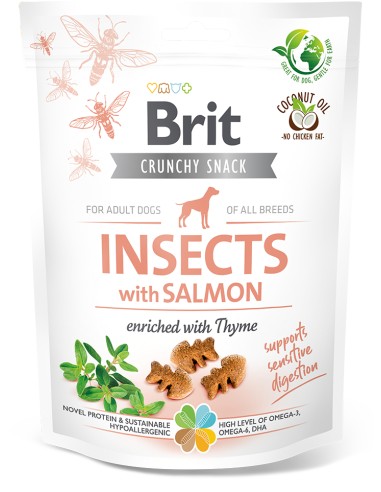 BRIT CARE DOG CRUNCHY CRACKER INSECT SALMON THYME - 200 GR 200 GR - 2