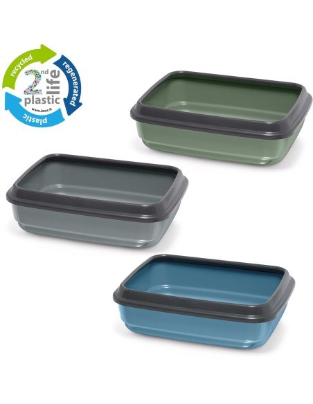 IMAC BANDEJA HIGIENICA GATO JERRY SECOND LIFE - 50 X 40 X 14,5 CM GRIS AZUL VERDE 50 X 40 X 14 5 CM 50 X 40 X 14 5 CM 50 X - 2