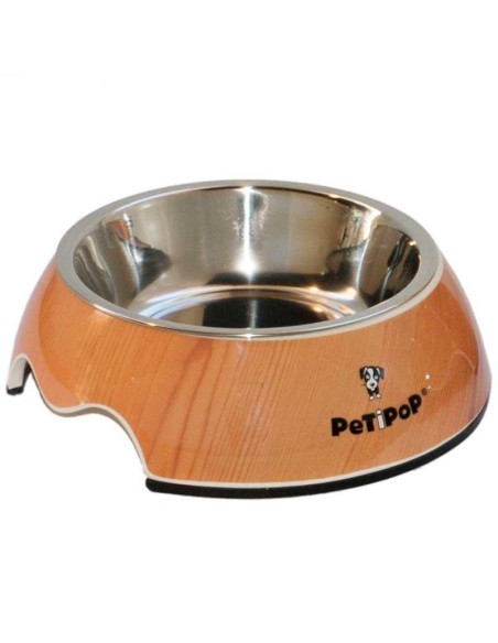 PETIPOP COMEDERO / BEBEDERO MELANINA / INOX - 2