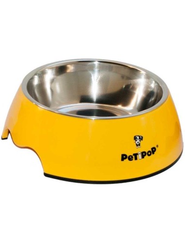 PETIPOP COMEDERO / BEBEDERO MELANINA / INOX - 7