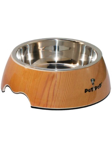 PETIPOP COMEDERO / BEBEDERO MELANINA / INOX - 9