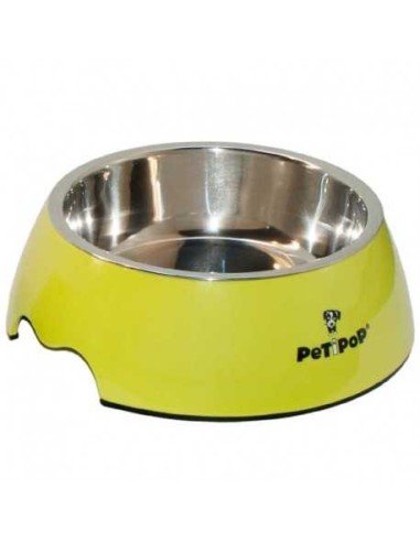 PETIPOP COMEDERO / BEBEDERO MELANINA / INOX - 10