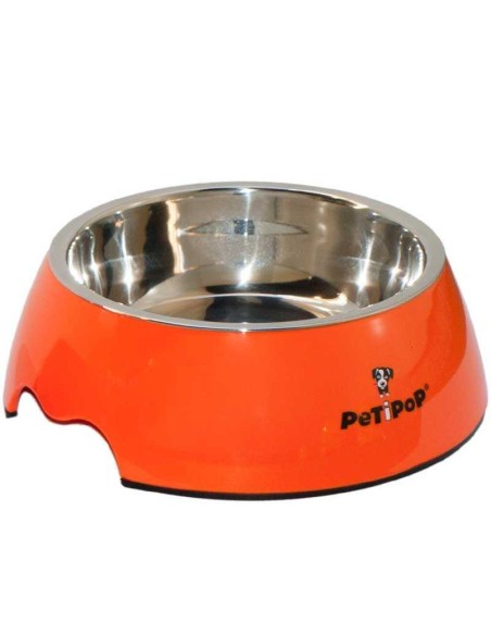 PETIPOP COMEDERO / BEBEDERO MELANINA / INOX - 12