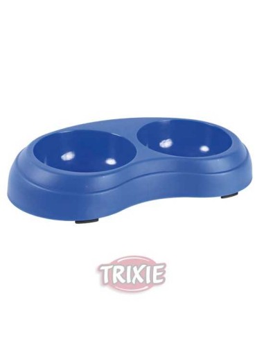 TRIXIE COMEDERO PLÁSTICO DOBLE PESADO 2 X Ø10 CM / 200 ML - 2