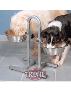 TRIXIE SOPORTE BARRA CURVADA Ø24 CM / 2 COMEDEROS 2.8 L - 2