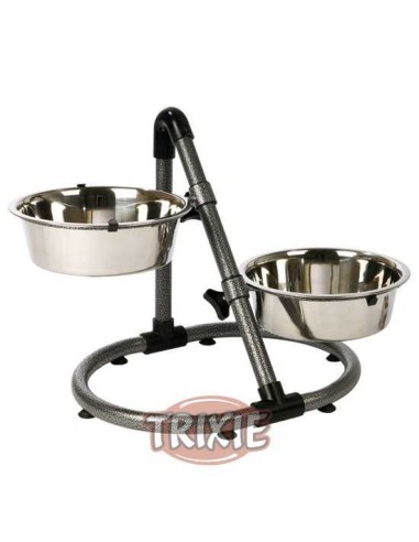 TRIXIE SOPORTE TRIANGULAR 2 COMEDEROS Ø24 CM / 2.8 LITROS X 2 - 2