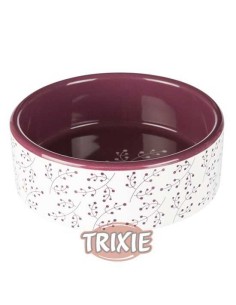 TRIXIE COMEDERO CERÁMICO MORADO 0.3 L / Ø12 CM BLANCO / MORADO - 2