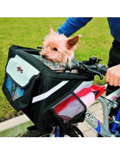 TRIXIE CESTA BICICLETAS FRONTAL NEGRO / GRIS 38 X 25 X 25 CM - 2