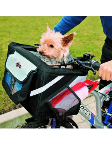 TRIXIE CESTA BICICLETAS FRONTAL NEGRO / GRIS 38 X 25 X 25 CM - 2