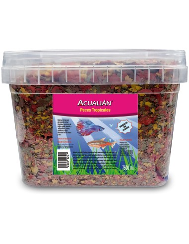 ACUALIAN ALIMENTO PARA PECES TROPICALES EN ESCAMAS 250 ML 1000 ML 130 ML 7500 ML - 2