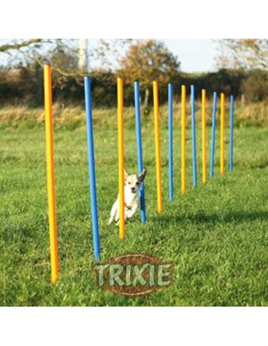 TRIXIE ESLALOM PARA AGILITY AZUL / NARANJA 115 X Ø3 CM - 2