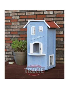 TRIXIE CASETA EXTERIOR GATOS AZUL CLARO / BLANCO 56 X 94 X 59 CM - 2