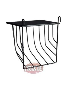 TRIXIE PORTA HENO PARA COLGAR CON TAPA NEGRO 17 X 18 X 12 CM - 2