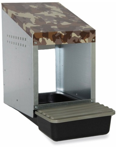 GAUN PONEDERO CAMUFLAJE PARA GALLINAS CON CUBETA - 1 DEPARTAMENTO 