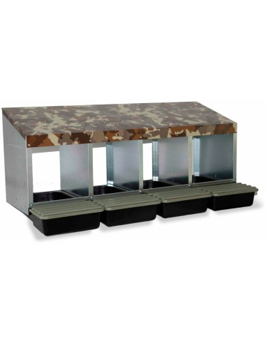 GAUN PONEDERO CAMUFLAJE PARA GALLINAS CON CUBETA - 4 DEPARTAMENTO 