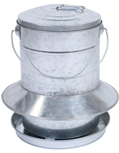 GAUN TOLVA DE CHAPA CON PROTECCIÓN ANTI-LLUVIA PARA AVES - 9 LITROS 9 LITROS - 2