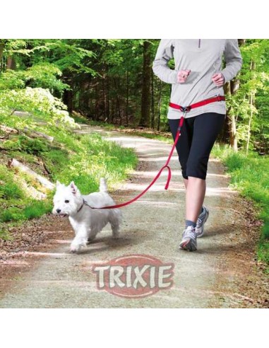 TRIXIE CINTURÓN CANICROSS MANOS LIBRES ROJO - 2