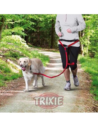TRIXIE CINTURÓN ACOLCHADO CANICROSS MANOS LIBRES ROJO - 2