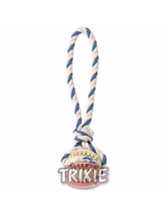 TRIXIE DENTA FUN PELOTA CON CUERDA ALGODÓN 24 CM / Ø7 CM - 2