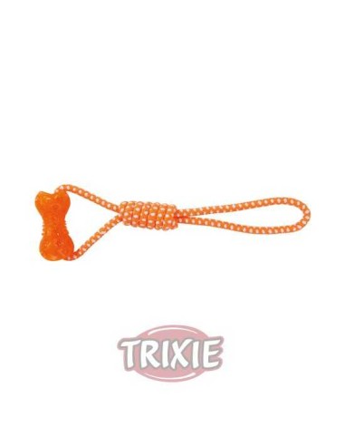 TRIXIE PESA CON CUERDA NARANJA / BLANCO 10 CM / 42 CM - 2