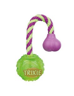 TRIXIE PELOTA CON SONIDO Y CUERDA (TPR) Ø5.5 CM / 23 CM - 2