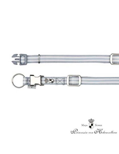 TRIXIE COLLAR DOG PRINCE GRIS / BLANCO GRIS / BLANCO XS (20-30 CM / 10 MM) M-L (35-55 CM / 20 MM) - 2