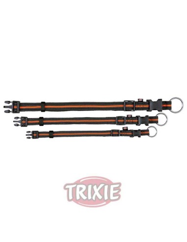 TRIXIE COLLAR FUSION NEGRO / NARANJA S-M (30-45 CM / 17 MM) - 2
