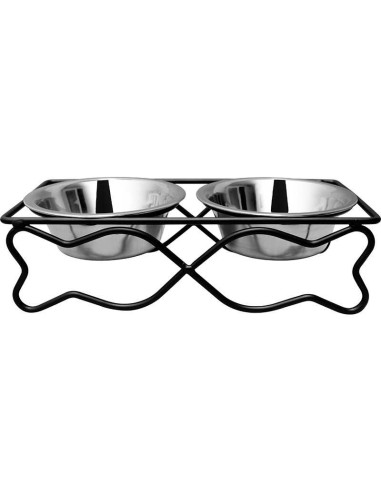 COPELE COMEDERO DOBLE CON SOPORTE PEZ Ø12 CM (2 X 220 ML) - 2