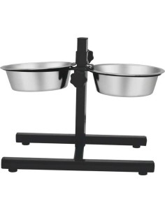 COPELE COMEDERO / BEBEDERO DOBLE CON SOPORTE REGULABLE 2 X 1 8 LITROS 2 X 2 7 LITROS 2 X 4 5 LITROS - 2