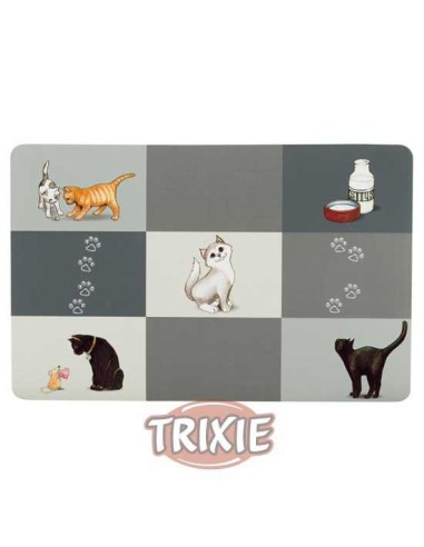 TRIXIE SALVAMANTELES PATCHWORK GATOS GRIS 44 X 28 CM - 2