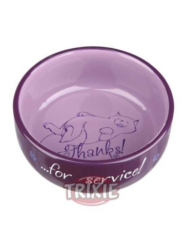 TRIXIE COMEDERO CERÁMICO THANKS! Ø11 CM / 300 ML - 4