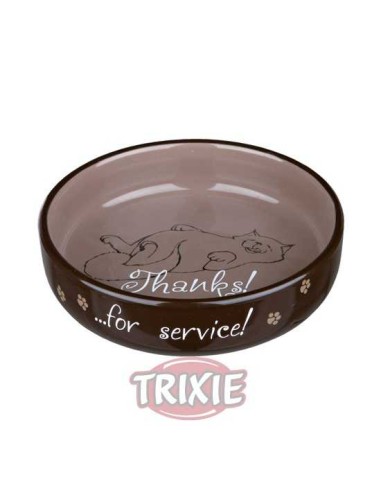 TRIXIE COMEDERO CERÁMICO THANKS! HOCICOS CORTOS Ø15 CM / 300 ML - 2