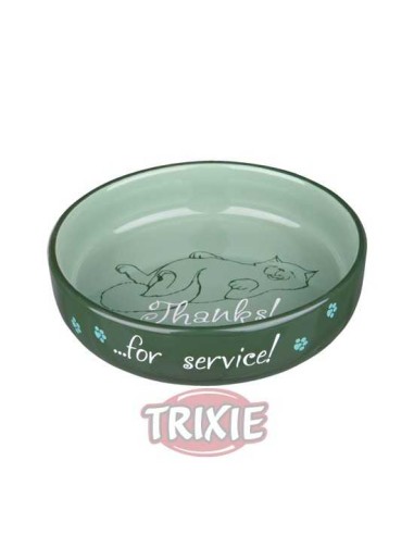 TRIXIE COMEDERO CERÁMICO THANKS! HOCICOS CORTOS Ø15 CM / 300 ML - 4
