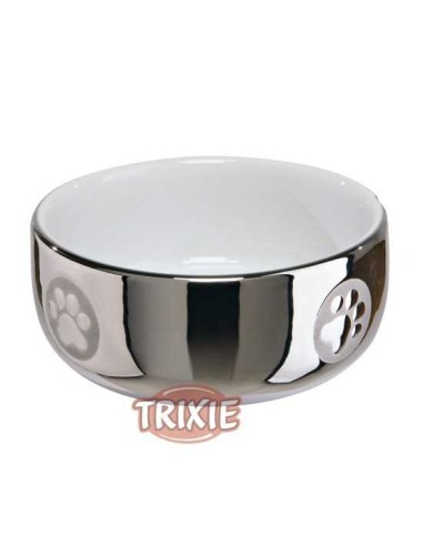 TRIXIE COMEDERO CERÁMICO PLATA REDONDO Ø11 CM / 300 ML - 2