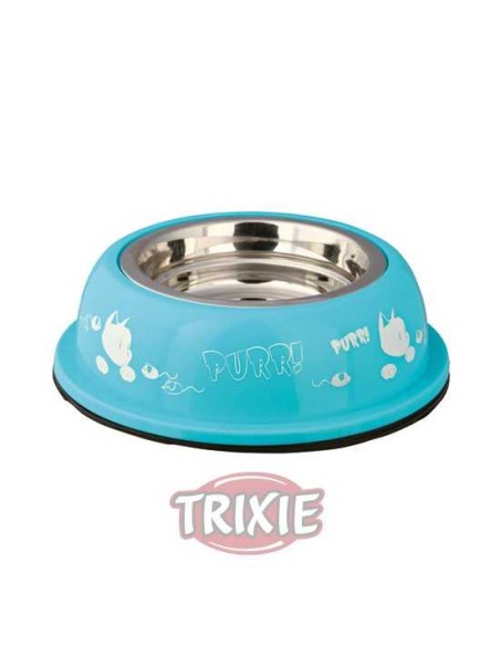 TRIXIE COMEDERO ACERO INOX RESISTENTE PURR! Ø12 CM / 250 ML - 3