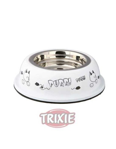 TRIXIE COMEDERO ACERO INOX RESISTENTE PURR! Ø12 CM / 250 ML - 5