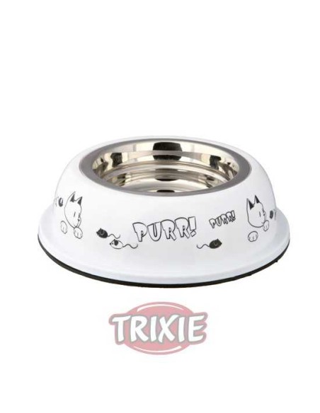 TRIXIE COMEDERO ACERO INOX RESISTENTE PURR! Ø12 CM / 250 ML - 5