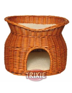 TRIXIE CUEVA MIMBRE CON CAMA SUPERIOR MIMBRE CLARO 54 X 43 X 37 CM - 2